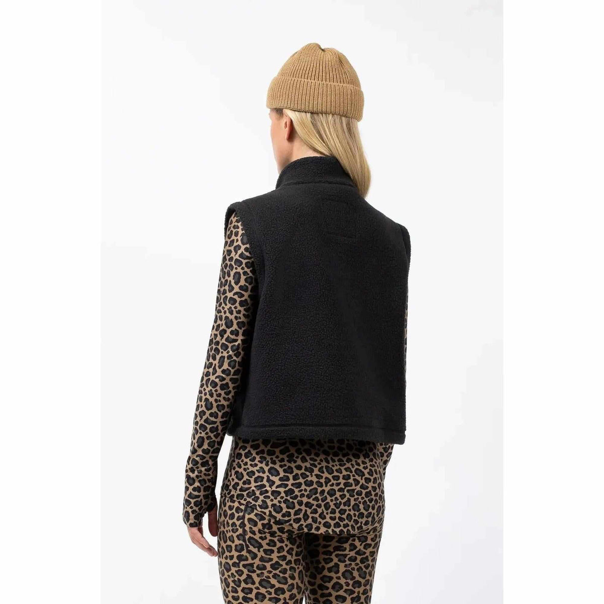 Eivy Boxy Sherpa Vest Black Damen Fleece-Weste-Nitrobags-Shop