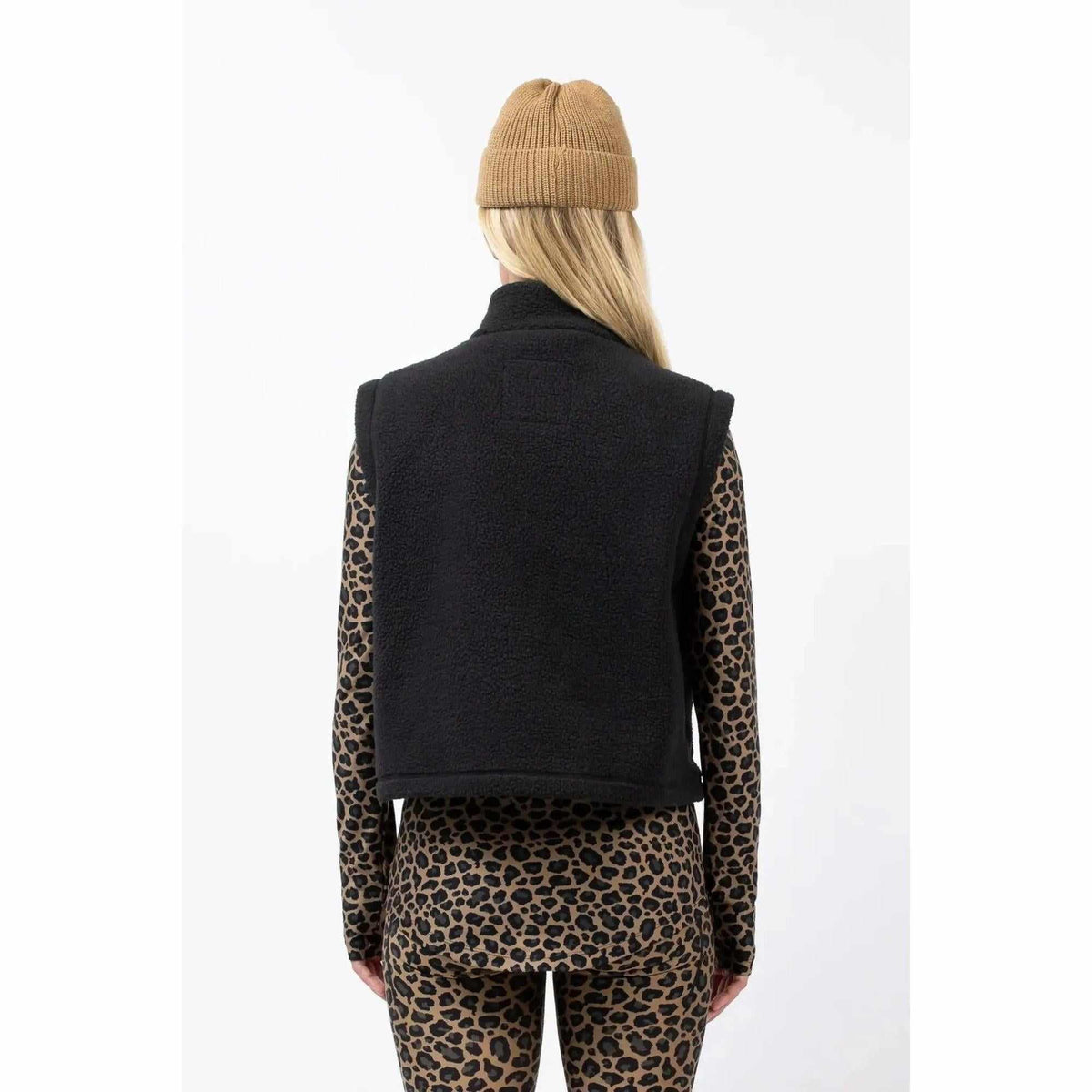Eivy Boxy Sherpa Vest Black Damen Fleece-Weste-Nitrobags-Shop