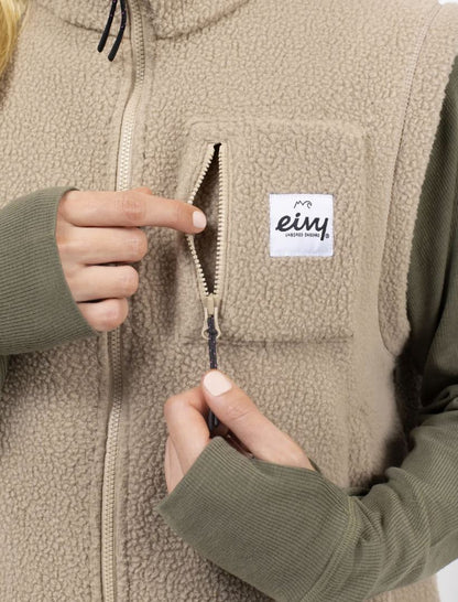 Eivy Boxy Sherpa Vest Damen Fleece-Weste Sand