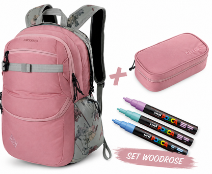 Future Hero Set inkl. Pencil Case XL und 3 POSCA Markern Farbe Woodrose