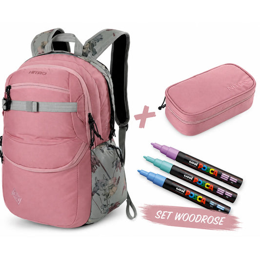 Future Hero Set inkl. Pencil Case XL und 3 POSCA Markern Farbe Woodrose