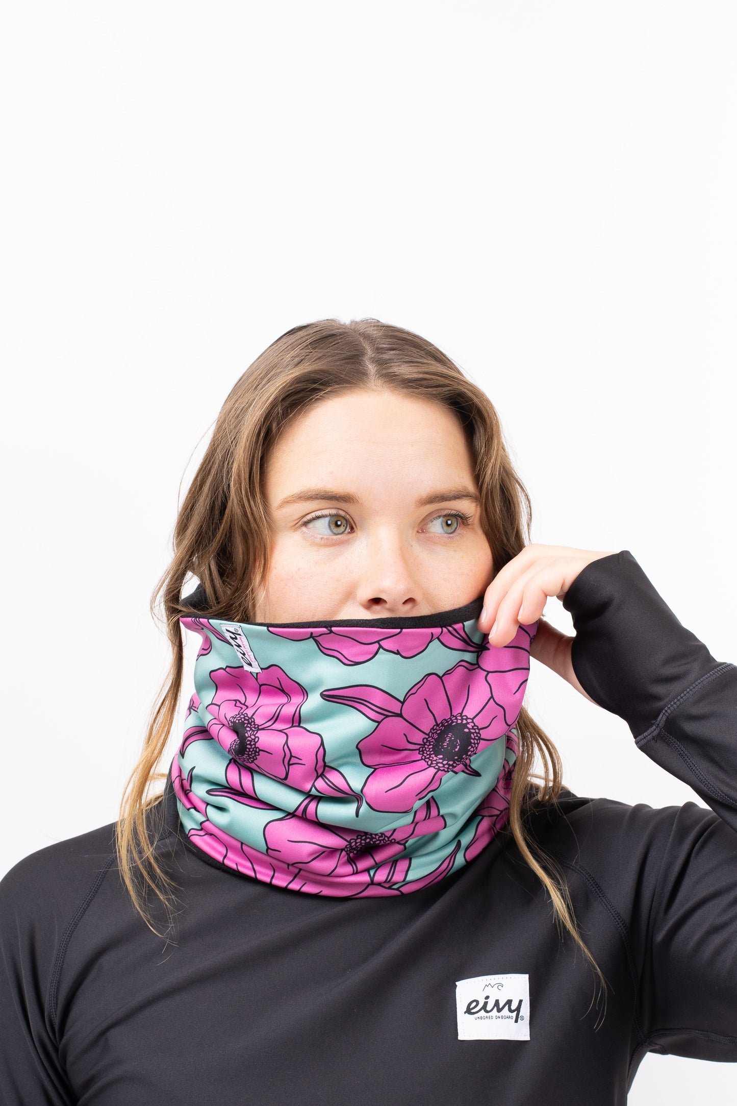 Eivy Colder Neckwarmer Turquoise Flower Damen Halswärmer Nackenschützer