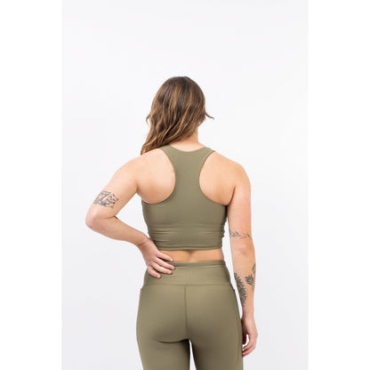 Eivy Cover Up Rib Top Faded Olive Damen Funktionsshirt Baselayer