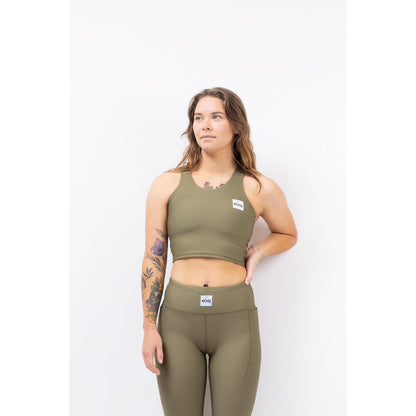 Eivy Cover Up Rib Top Faded Olive Damen Funktionsshirt Baselayer