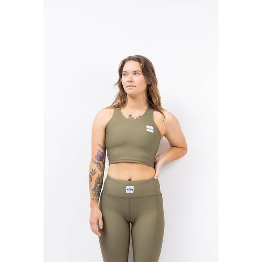 Eivy Cover Up Rib Top Faded Olive Damen Funktionsshirt Baselayer