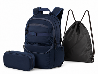 Nitro Schulrucksack Set Future Hero Night Sky – 3-teilig inkl. Pencil Case XL & Sportsack