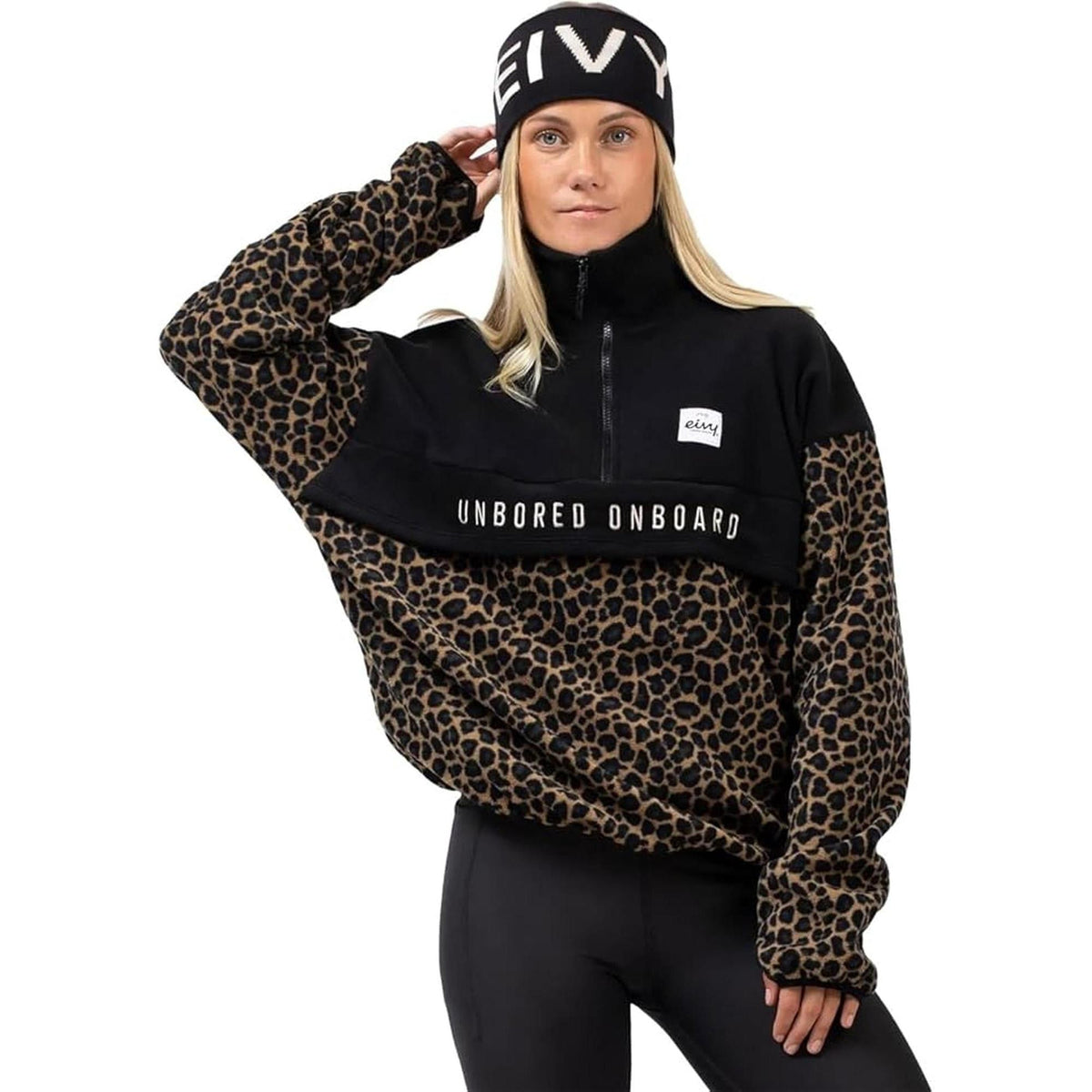 Eivy Ball Fleece Damen Pullover Farbe: Black / Leopard-Nitrobags-Shop