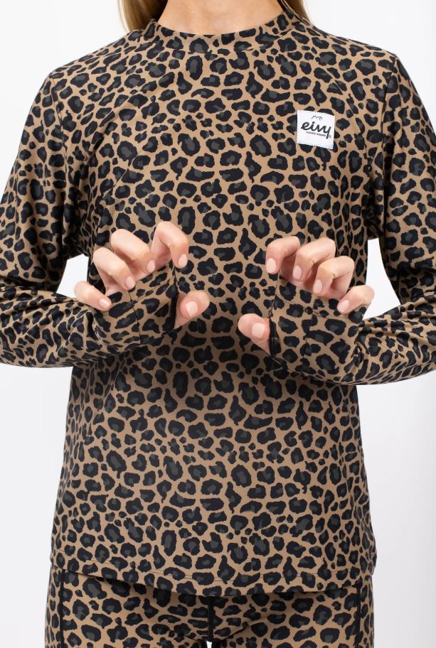 Eivy VERSA LOOSE FIT TOP Leopard hochwertigen Damen-Baselayer