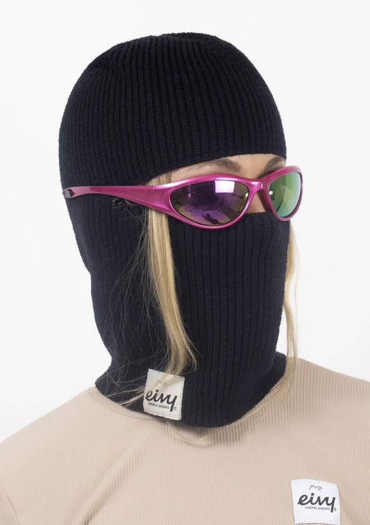 Eivy Foldable Knit Balaclava Beanie - Black Mütze Sturmhaube Schlauchschal