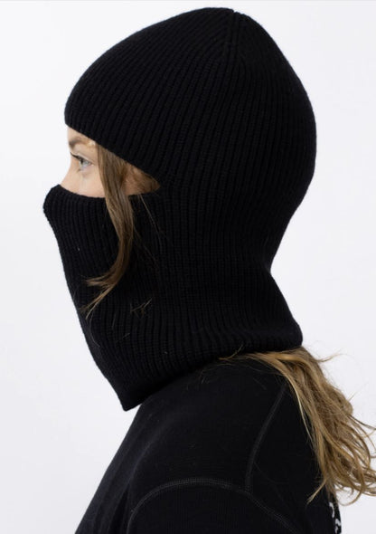 Eivy Foldable Knit Balaclava Beanie - Black Mütze Sturmhaube Schlauchschal