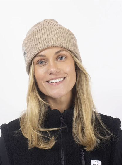 Eivy Foldable Knit Balaclava Beanie - Sand Mütze Sturmhaube Schlauchschal