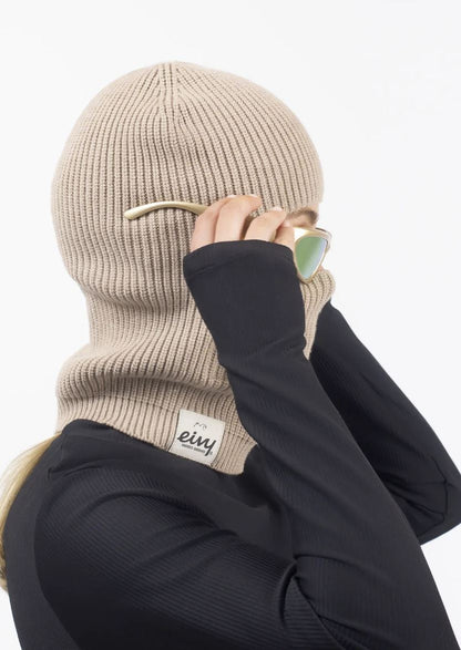 Eivy Foldable Knit Balaclava Beanie - Sand Mütze Sturmhaube Schlauchschal