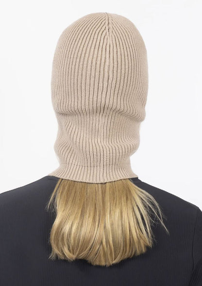 Eivy Foldable Knit Balaclava Beanie - Sand Mütze Sturmhaube Schlauchschal