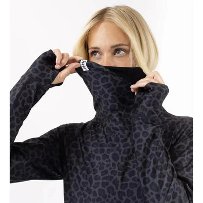 Eivy Icecold Top Black Leopard Damen-Funktionsshirt