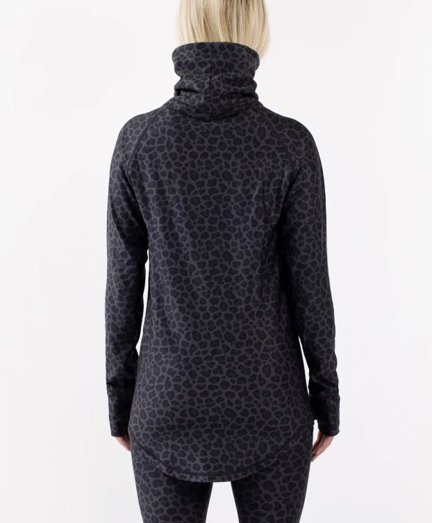 Eivy Icecold Top Black Leopard Damen-Funktionsshirt