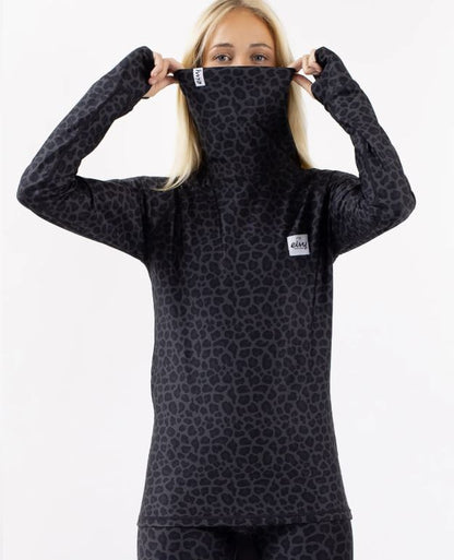 Eivy Icecold Top Black Leopard Damen-Funktionsshirt