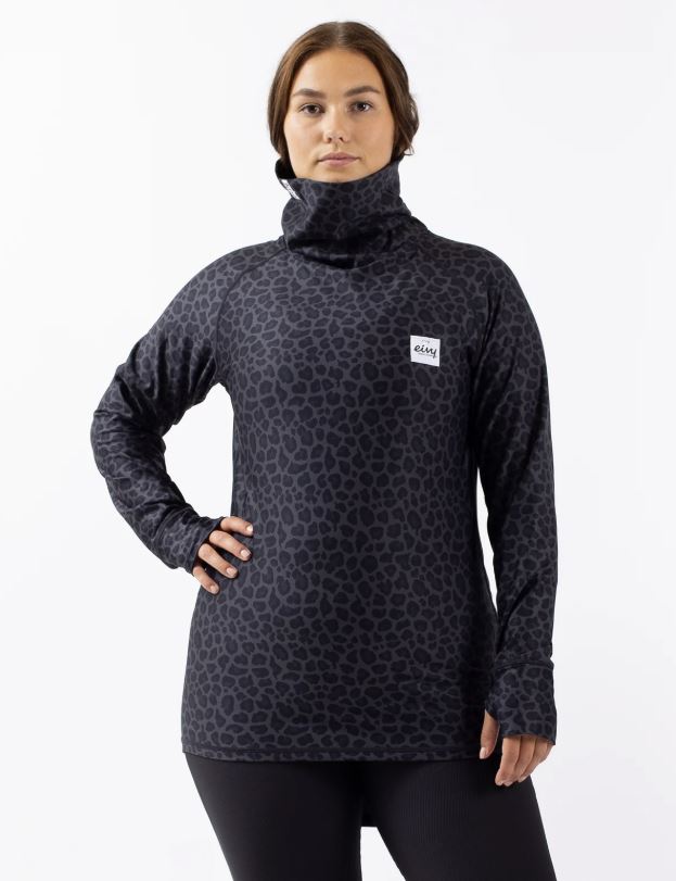 Eivy Icecold Top Black Leopard Damen-Funktionsshirt