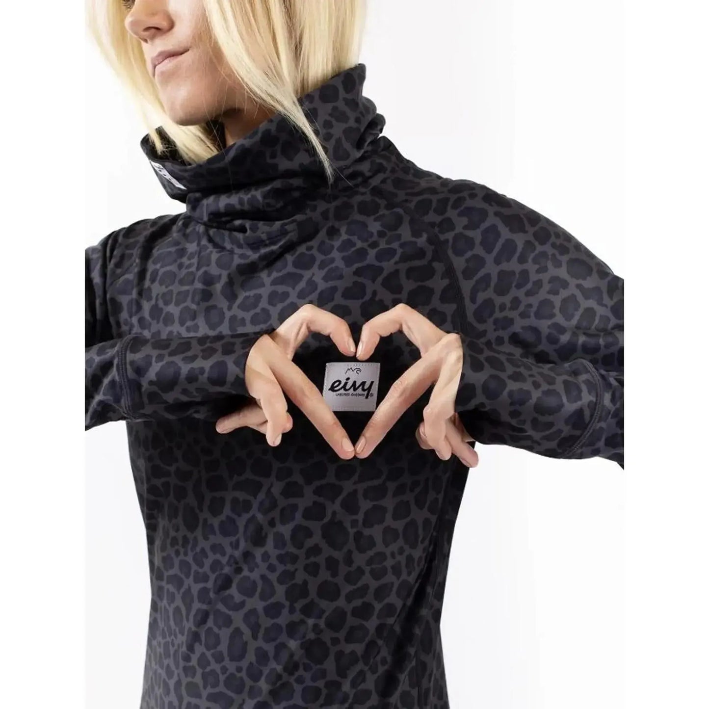 Eivy Icecold Top Black Leopard Damen-Funktionsshirt