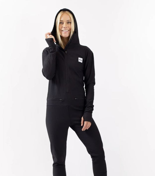 Eivy Leona Rib Onepiece Black Damen-Funktionsanzug Jumpsuit Hosenanzug