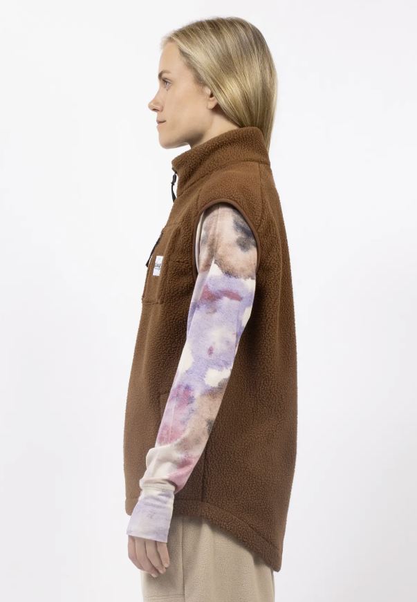 Eivy Lumberjackie Sherpa Vest Brown Damen Fleece Weste