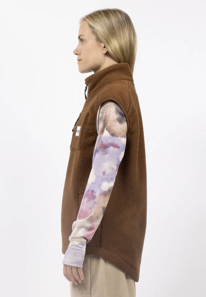 Eivy Lumberjackie Sherpa Vest Brown Damen Fleece Weste