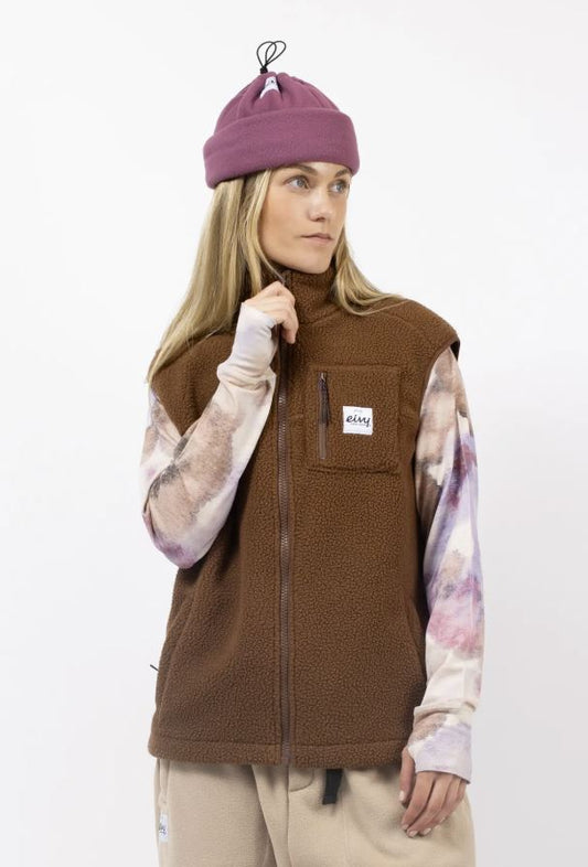 Eivy Lumberjackie Sherpa Vest Brown Damen Fleece Weste