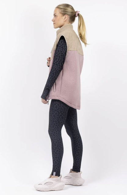 Eivy Lumberjackie Sherpa Vest Sand Faded Woodrose Damen Fleece Weste