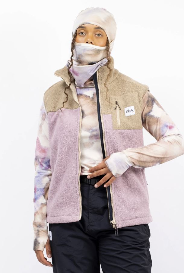 Eivy Lumberjackie Sherpa Vest Sand Faded Woodrose Damen Fleece Weste