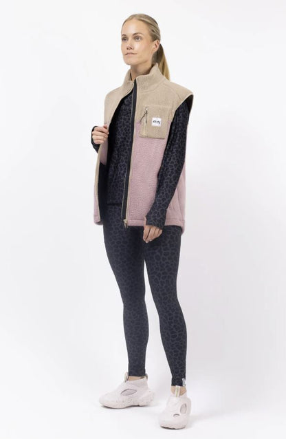 Eivy Lumberjackie Sherpa Vest Sand Faded Woodrose Damen Fleece Weste
