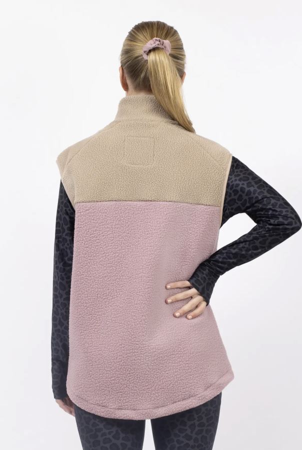 Eivy Lumberjackie Sherpa Vest Sand Faded Woodrose Damen Fleece Weste