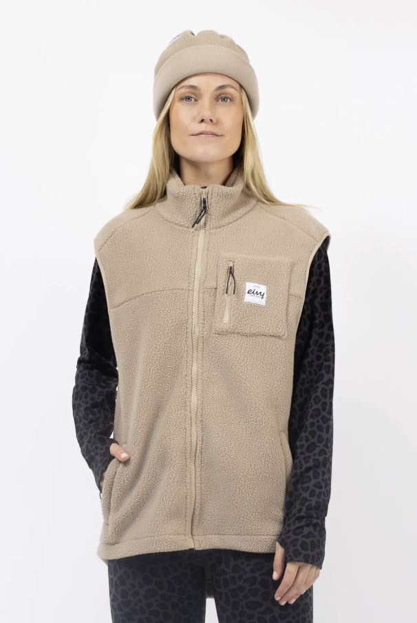 Eivy Lumberjackie Sherpa Vest Sand Fleeceweste weiches Sherpa Weste