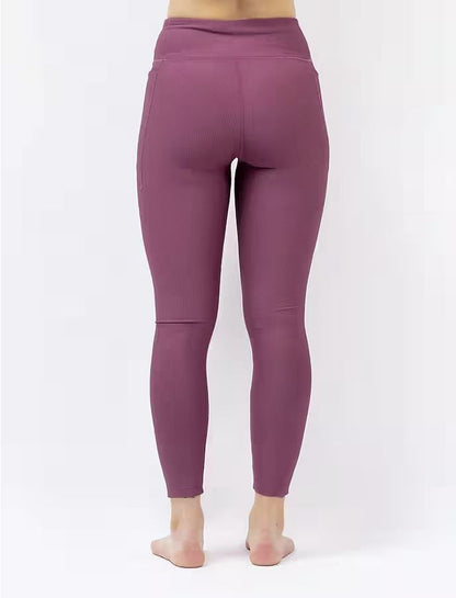 Eivy Pocket Rib Tights – Pinkgundy