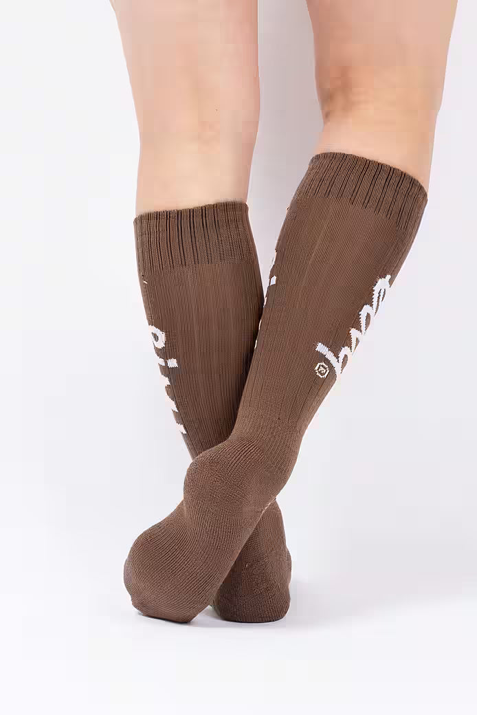 Eivy Rib Wool Socks – Brown