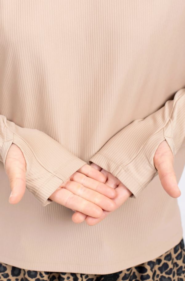 Eivy VERSA LOOSE FIT RIB TO Sand hochwertigen Damen-Baselayer