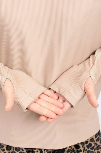 Eivy VERSA LOOSE FIT RIB TO Sand hochwertigen Damen-Baselayer