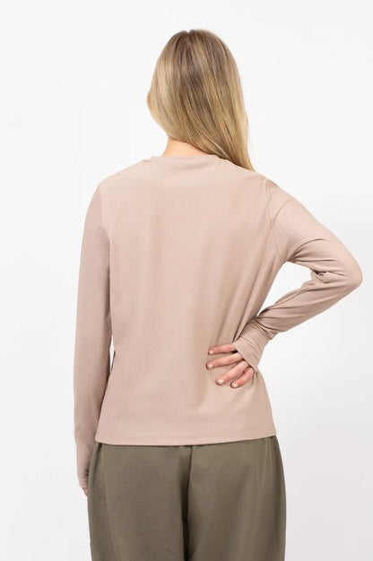 Eivy VERSA LOOSE FIT RIB TO Sand hochwertigen Damen-Baselayer
