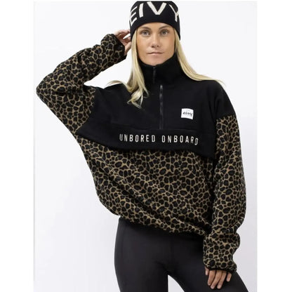 Eivy Ball Fleece Black/Leopard Fleecepullover Leopardenmuster-Nitrobags-Shop