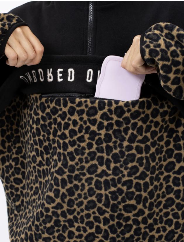 Eivy Ball Fleece Black/Leopard Fleecepullover Leopardenmuster