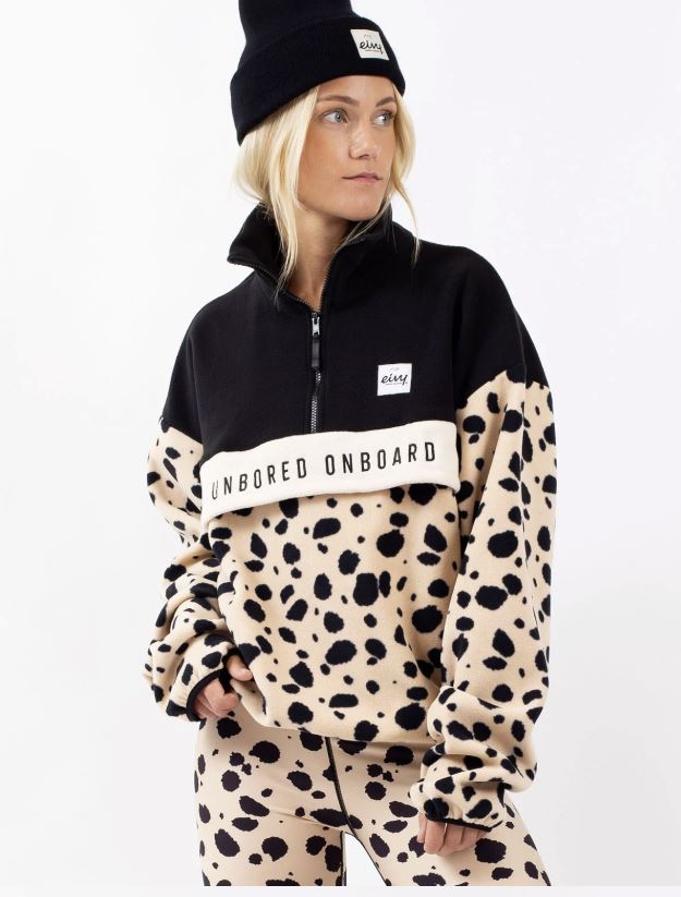 Eivy Ball Fleece Cheetah  Damen-Fleecepullover mit Oversized-Passform