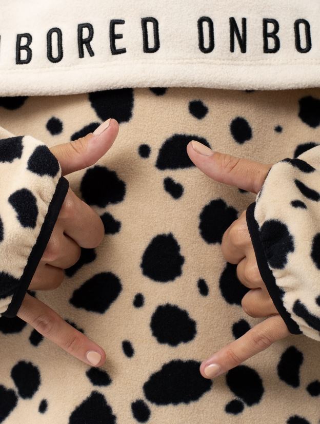 Eivy Ball Fleece Cheetah  Damen-Fleecepullover mit Oversized-Passform