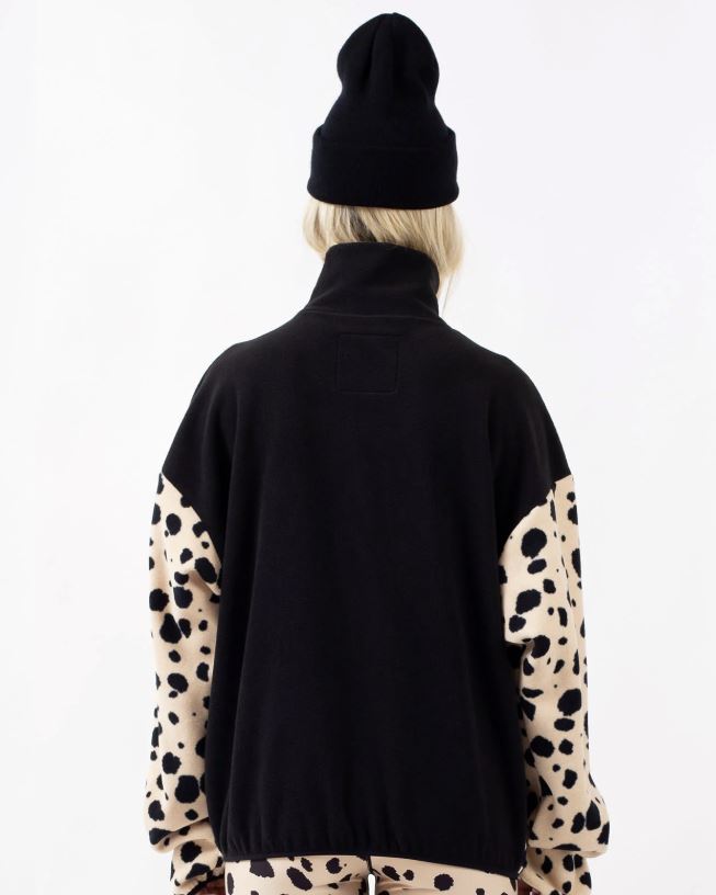 Eivy Ball Fleece Cheetah  Damen-Fleecepullover mit Oversized-Passform