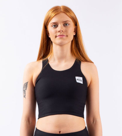 Eivy Cover Up Rib Top Black Damen Oberteil Schwarz