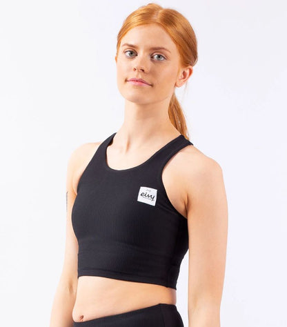 Eivy Cover Up Rib Top Black Damen Oberteil Schwarz