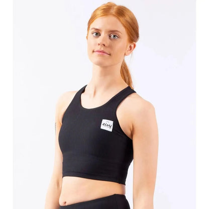 Eivy Cover Up Rib Top Black Damen Oberteil Schwarz