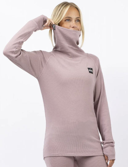 Eivy Icecold Wool Gaiter Rib Top Faded Woodrose
