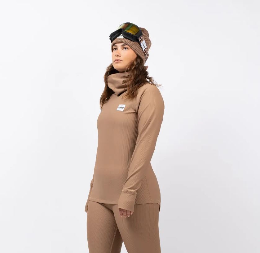 Eivy Icecold Gaiter Rib Top Faded Coffee