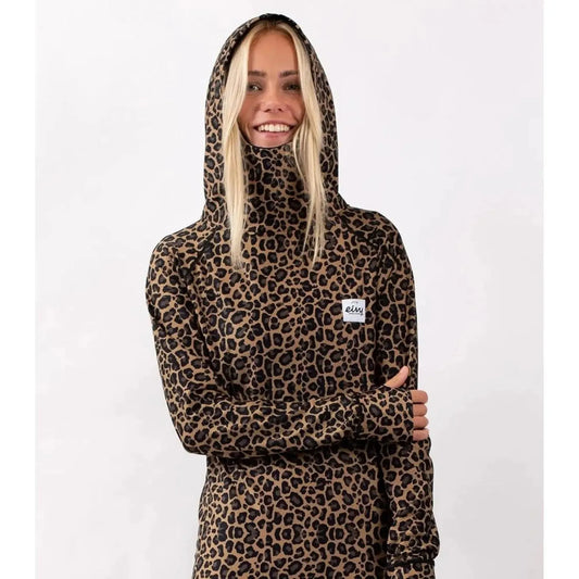 Eivy Icecold Hood Top Leopard Damen-Funktionsshirt mit Kapuze-Nitrobags-Shop