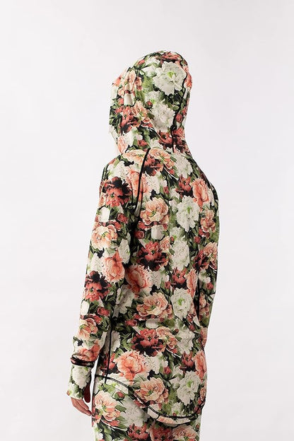 Eivy Icecold Zip Hood Top Autumn Bloom Damen Blumenmuster