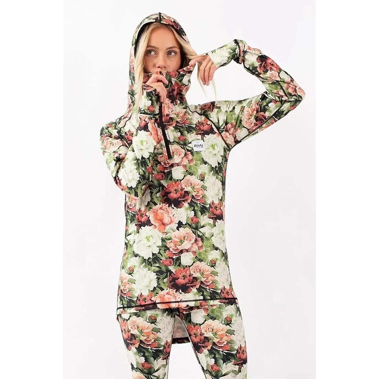 Eivy Icecold Zip Hood Top Autumn Bloom Damen Blumenmuster