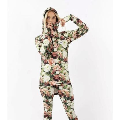 Eivy Icecold Zip Hood Top Autumn Bloom Damen Blumenmuster